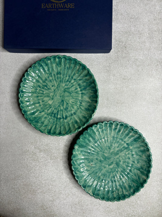 Green Mesh Snack Plates