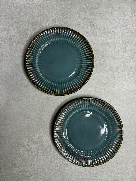 Cyan Serving Snack Plates